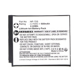 Batteries N Accessories BNA-WB-L20102 Digital Camera Battery - Li-ion, 3.7V, 600mAh, Ultra High Capacity - Replacement for Fujifilm NP-70S Battery