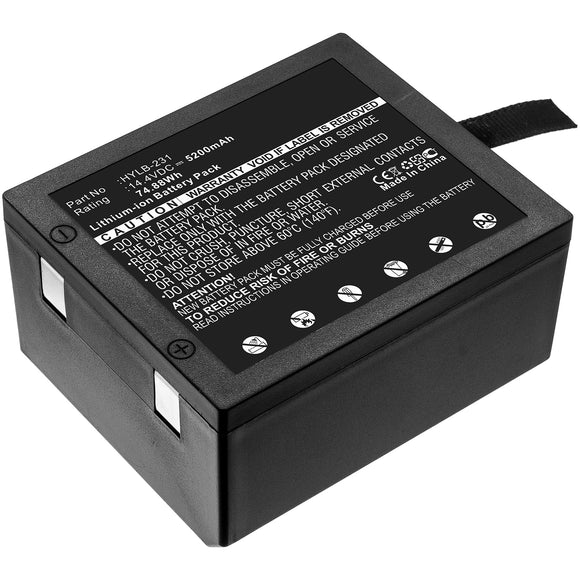 Batteries N Accessories BNA-WB-L9390 Medical Battery - Li-ion, 14.4V, 5200mAh, Ultra High Capacity - Replacement for EDAN HYLB-231 Battery