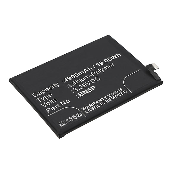 Batteries N Accessories BNA-WB-P19525 Cell Phone Battery - Li-Pol, 3.89V, 4900mAh, Ultra High Capacity - Replacement for Redmi BN5P Battery