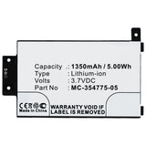 Batteries N Accessories BNA-WB-L7189 Tablet Battery - Li-Ion, 3.7V, 1350mAh, Ultra Hi-Capacity Battery - Replacement for Amazon 58-000049 Battery