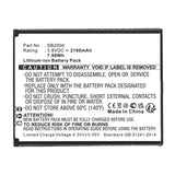 Batteries N Accessories BNA-WB-L20070 Cell Phone Battery - Li-ion, 3.8V, 2100mAh, Ultra High Capacity - Replacement for Schok SB2000 Battery