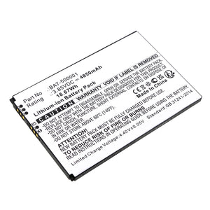 Batteries N Accessories BNA-WB-L19844 Barcode Scanner Battery - Li-ion, 3.85V, 4850mAh, Ultra High Capacity - Replacement for Bluebird BAT-500001 Battery