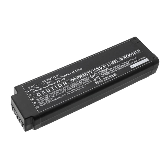 Batteries N Accessories BNA-WB-L20142 Equipment Battery - Li-ion, 7.2V, 6200mAh, Ultra High Capacity - Replacement for Hitachi ND2037FD31 Battery