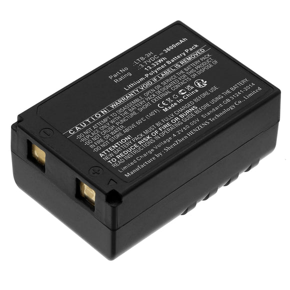 Batteries N Accessories BNA-WB-P19216 Equipment Battery - Li-Pol, 3.7V, 3600mAh, Ultra High Capacity - Replacement for KDS LTB-3H Battery
