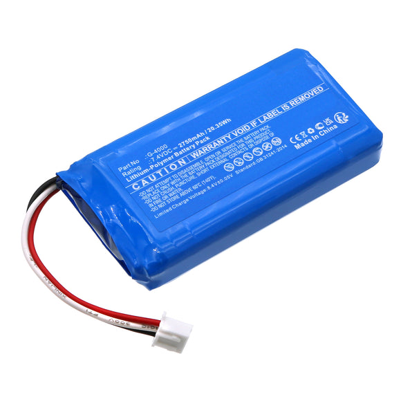 Batteries N Accessories BNA-WB-P19962 Remote Control Battery - Li-Pol, 7.4V, 2750mAh, Ultra High Capacity - Replacement for FrSky G-4000 Battery