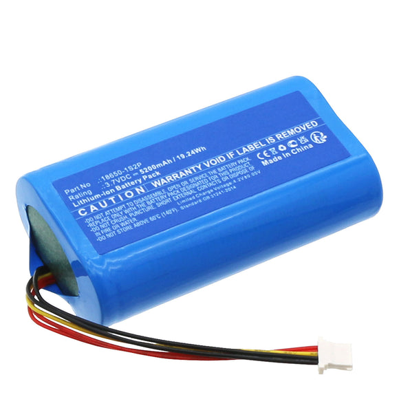 Batteries N Accessories BNA-WB-L20090 Diagnostic Scanner Battery - Li-ion, 3.7V, 5200mAh, Ultra High Capacity - Replacement for XTOOL 18650-1S2P Battery