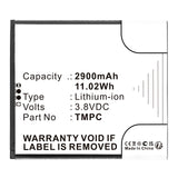 Batteries N Accessories BNA-WB-L19196 Credit Card Reader Battery - Li-ion, 3.8V, 2900mAh, Ultra High Capacity - Replacement for Sunni TMPC Battery