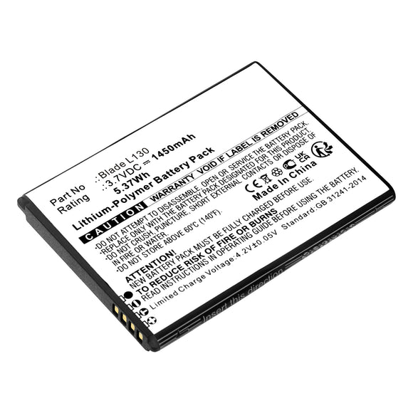 Batteries N Accessories BNA-WB-P19866 Cell Phone Battery - Li-Pol, 3.7V, 1450mAh, Ultra High Capacity - Replacement for ZTE Li3816T43p4h604550 Battery