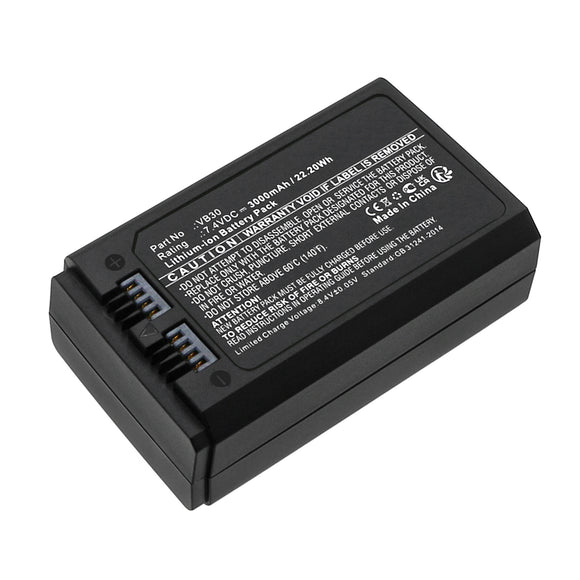 Batteries N Accessories BNA-WB-L19982 Strobe Lighting Battery - Li-ion, 7.4V, 3000mAh, Ultra High Capacity - Replacement for GODOX VB30 Battery