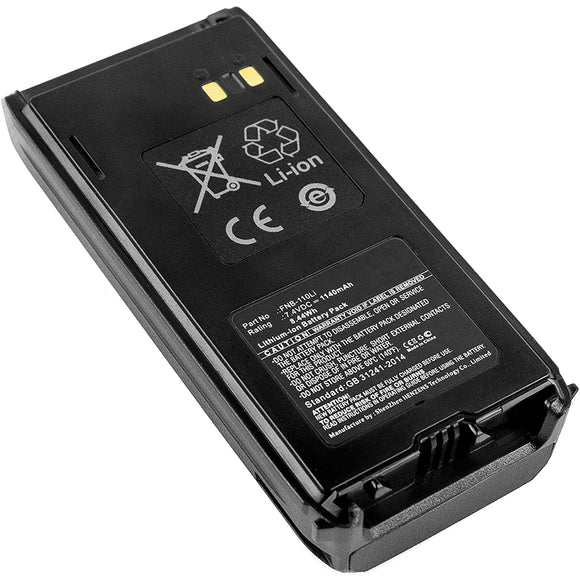 Batteries N Accessories BNA-WB-L8028 2-Way Radio Battery - Li-ion, 7.4V, 1140mAh, Ultra High Capacity Battery - Replacement for Standard Horizon FNB-110Li Battery