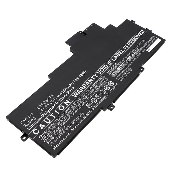 Batteries N Accessories BNA-WB-P19724 Laptop Battery - Li-Pol, 11.61V, 4150mAh, Ultra High Capacity - Replacement for Lenovo L21C3P74 Battery