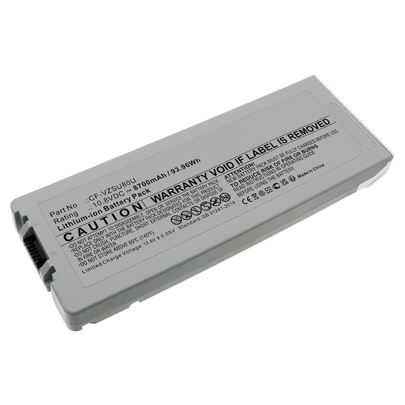 Batteries N Accessories BNA-WB-L20187 Laptop Battery - Li-ion, 10.8V, 8700mAh, Ultra High Capacity - Replacement for Panasonic CF-VZSU80U Battery