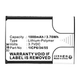 Batteries N Accessories BNA-WB-P19509 Cell Phone Battery - Li-Pol, 3.7V, 1000mAh, Ultra High Capacity - Replacement for Brondi 1ICP6/34/55 Battery