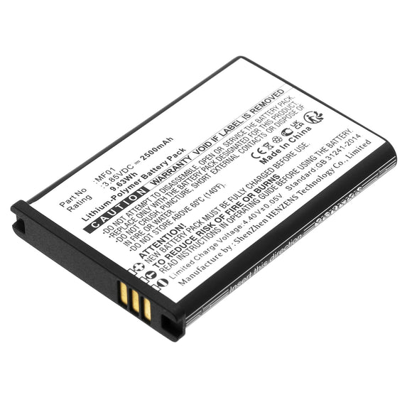 Batteries N Accessories BNA-WB-P19326 Wifi Hotspot Battery - Li-Pol, 3.85V, 2500mAh, Ultra High Capacity - Replacement for AT&T MF01 Battery
