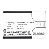 Batteries N Accessories BNA-WB-L19517 Cell Phone Battery - Li-ion, 3.7V, 1000mAh, Ultra High Capacity - Replacement for Nokia BL-L5J Battery