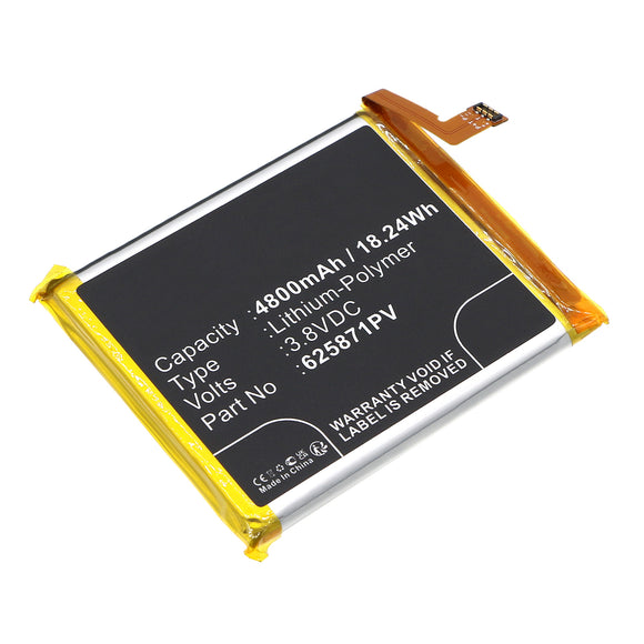 Batteries N Accessories BNA-WB-P19660 Cell Phone Battery - Li-Pol, 3.8V, 4800mAh, Ultra High Capacity - Replacement for Bea-fon 625871PV Battery