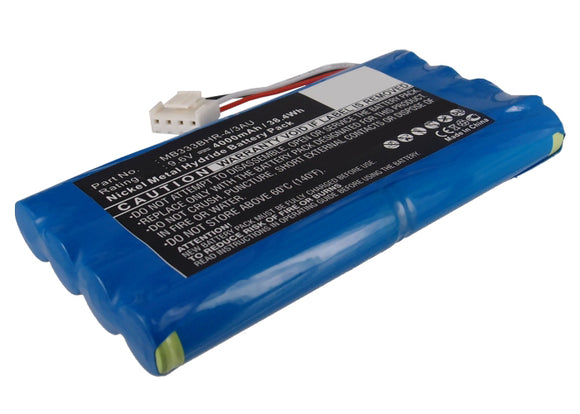 Batteries N Accessories BNA-WB-H9407 Medical Battery - Ni-MH, 9.6V, 4000mAh, Ultra High Capacity - Replacement for Fukuda MB333BHR-4/3AU Battery