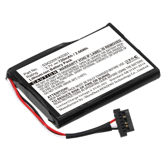 Batteries N Accessories BNA-WB-L4208 GPS Battery - Li-Ion, 3.7V, 720 mAh, Ultra High Capacity Battery - Replacement for Magellan 03A22051K0301 Battery