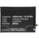 Batteries N Accessories BNA-WB-P14859 Cell Phone Battery - Li-Pol, 3.85V, 4900mAh, Ultra High Capacity - Replacement for Redmi BN5A Battery