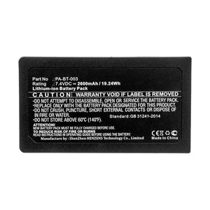 Batteries N Accessories BNA-WB-L15332 Printer Battery - Li-ion, 7.4V, 2600mAh, Ultra High Capacity - Replacement for Brother PA-BT-003 Battery