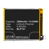 Batteries N Accessories BNA-WB-P14743 Cell Phone Battery - Li-Pol, 3.85V, 3900mAh, Ultra High Capacity - Replacement for OPPO BLP741 Battery
