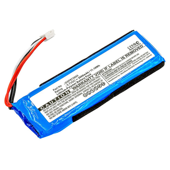 Batteries N Accessories BNA-WB-P1822 Speaker Battery - Li-Pol, 3.7V, 3000 mAh, Ultra High Capacity Battery - Replacement for JBL GSP872693 Battery