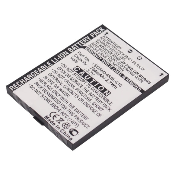 Batteries N Accessories BNA-WB-L8873-PL Player Battery - Li-ion, 3.7V, 750mAh, Ultra High Capacity - Replacement for Sandisk SDAMX4-RBK-G10 Battery