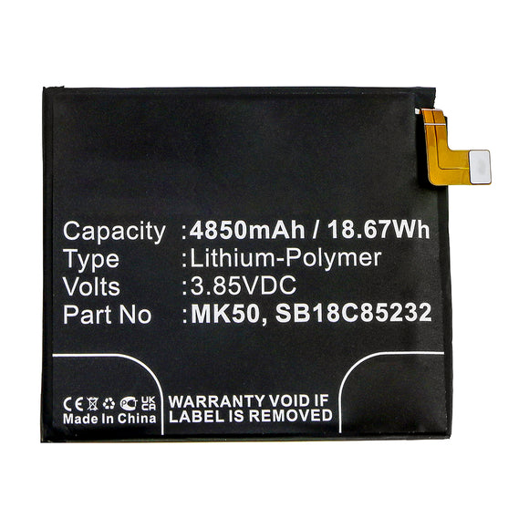 Batteries N Accessories BNA-WB-P14589 Cell Phone Battery - Li-Pol, 3.85V, 4850mAh, Ultra High Capacity - Replacement for Motorola MK50 Battery