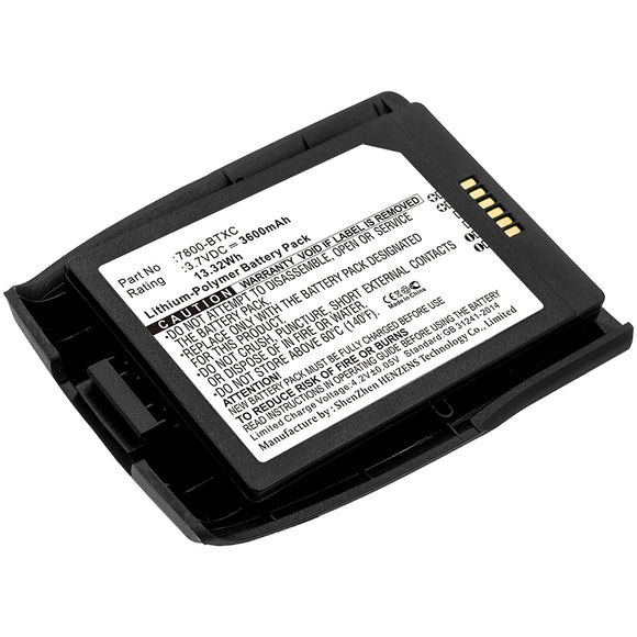 Batteries N Accessories BNA-WB-P11950 Barcode Scanner Battery - Li-Pol, 3.7V, 3600mAh, Ultra High Capacity - Replacement for Honeywell 7800-BTXC Battery