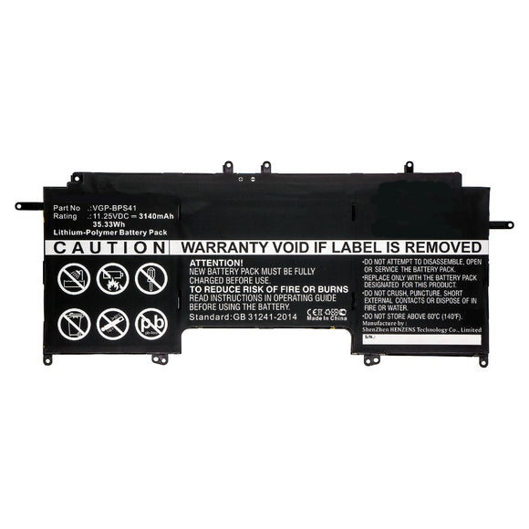Batteries N Accessories BNA-WB-P10753 Laptop Battery - Li-Pol, 11.25V, 3140mAh, Ultra High Capacity - Replacement for Sony VGP-BPS41 Battery