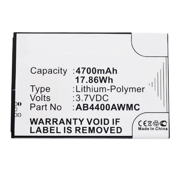 Batteries N Accessories BNA-WB-P3544 Cell Phone Battery - Li-Pol, 3.7V, 4700 mAh, Ultra High Capacity Battery - Replacement for Philips AB4400AWMC Battery