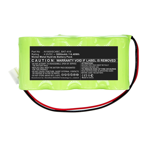 Batteries N Accessories BNA-WB-H12098 Alarm System Battery - Ni-MH, 4.8V, 3000mAh, Ultra High Capacity - Replacement for Jablotron BAT-4V8 Battery