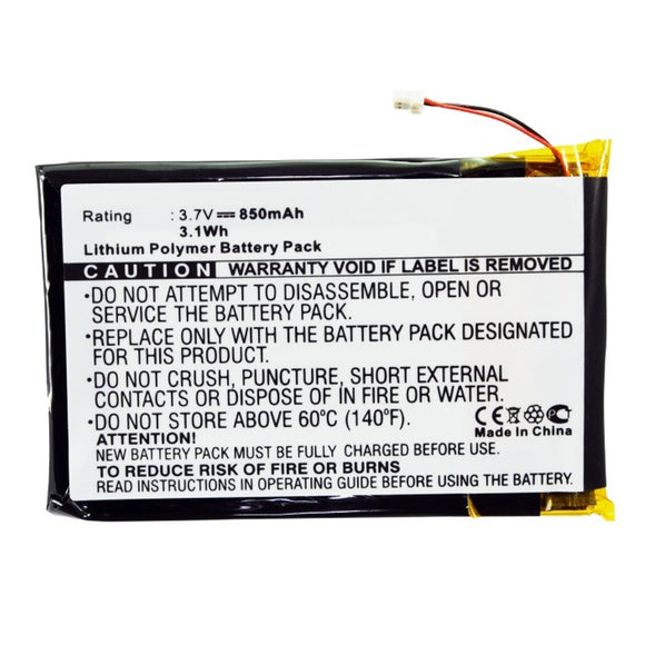 Batteries N Accessories BNA-WB-P13643 Player Battery - Li-Pol, 3.7V, 850mAh, Ultra High Capacity - Replacement for JNC SSF-M805 Battery
