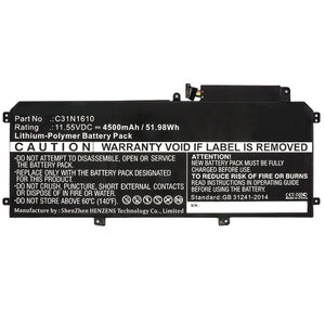 Batteries N Accessories BNA-WB-P9576 Laptop Battery - Li-Pol, 11.55V, 4500mAh, Ultra High Capacity - Replacement for Asus C31N1610 Battery