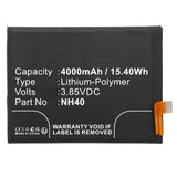 Batteries N Accessories BNA-WB-P18745 Cell Phone Battery - Li-Pol, 3.85V, 4000mAh, Ultra High Capacity - Replacement for Motorola NH40 Battery