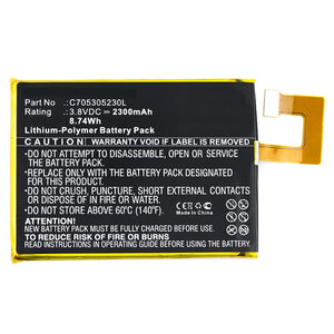 Batteries N Accessories BNA-WB-P10011 Cell Phone Battery - Li-Pol, 3.8V, 2300mAh, Ultra High Capacity - Replacement for Blu C705305230L Battery