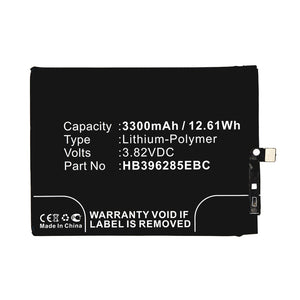 Batteries N Accessories BNA-WB-P12006 Cell Phone Battery - Li-Pol, 3.82V, 3300mAh, Ultra High Capacity - Replacement for Huawei HB396285EBC Battery