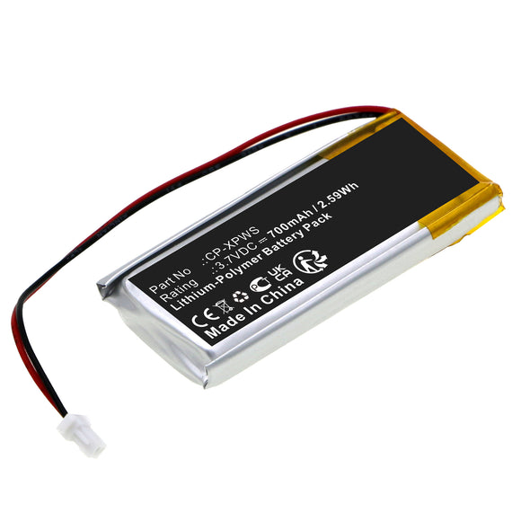 Batteries N Accessories BNA-WB-P17641 Equipment Battery - Li-Pol, 3.7V, 700mAh, Ultra High Capacity - Replacement for XP Deus CP-XPWS Battery