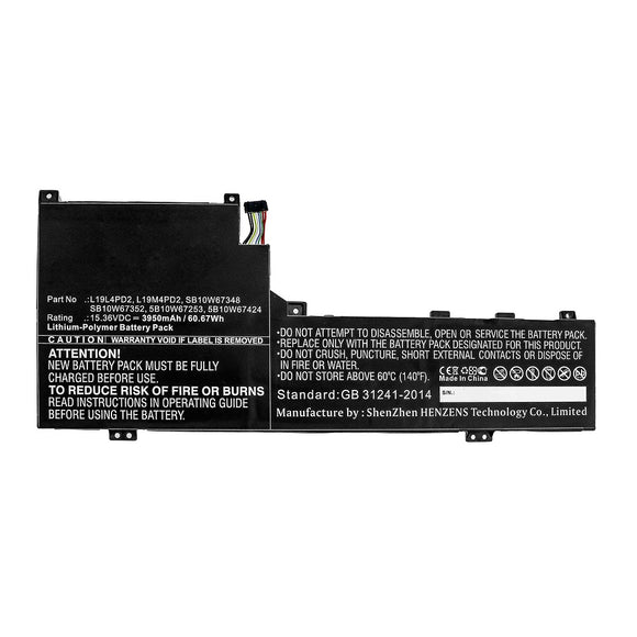 Batteries N Accessories BNA-WB-P12619 Laptop Battery - Li-Pol, 15.36V, 3950mAh, Ultra High Capacity - Replacement for Lenovo L19L4PD2 Battery