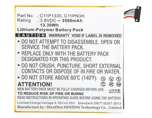 Batteries N Accessories BNA-WB-P8649 Tablets Battery - Li-Pol, 3.8V, 3500mAh, Ultra High Capacity Battery - Replacement for Asus C11P1330, C11PN3H, C11Pn93 Battery