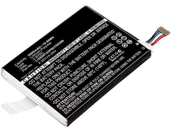 Batteries N Accessories BNA-WB-P8732 Wifi Hotspot Battery - Li-Pol, 3.8V, 5000mAh, Ultra High Capacity Battery - Replacement for SOFTBANK Li3850T43P6h755589 Battery