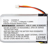 Batteries N Accessories BNA-WB-P8560 Baby Monitor Battery - Li-Pol, 3.7V, 1150mAh, Ultra High Capacity - Replacement for Infant Optics DXR8RLB Battery