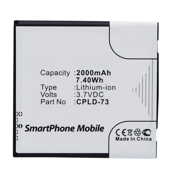 Batteries N Accessories BNA-WB-L15537 Cell Phone Battery - Li-ion, 3.7V, 2000mAh, Ultra High Capacity - Replacement for Coolpad CPLD-73 Battery