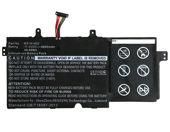 Batteries N Accessories BNA-WB-L4527 Laptops Battery - Li-Ion, 11.4V, 4000 mAh, Ultra High Capacity Battery - Replacement for Asus 0B200-01050000M Battery