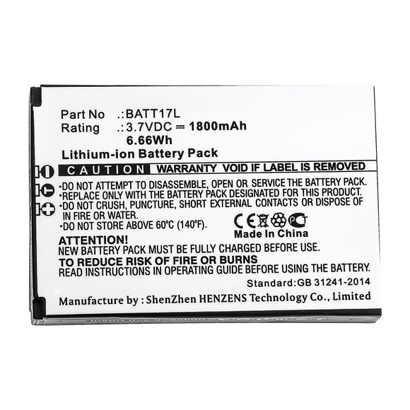 Batteries N Accessories BNA-WB-L14953 Digital Camera Battery - Li-ion, 3.7V, 1800mAh, Ultra High Capacity - Replacement for Midland BATT17L Battery