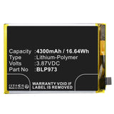 Batteries N Accessories BNA-WB-P18558 Cell Phone Battery - Li-Pol, 3.87V, 4300mAh, Ultra High Capacity - Replacement for OPPO BLP973 Battery