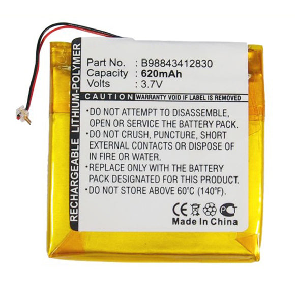 Batteries N Accessories BNA-WB-P17045 Player Battery - Li-Pol, 3.7V, 620mAh, Ultra High Capacity - Replacement for Samsung B98843412830 Battery