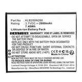 Batteries N Accessories BNA-WB-L18910 Cell Phone Battery - Li-ion, 3.7V, 2000mAh, Ultra High Capacity - Replacement for Brondi KLB200N289 Battery