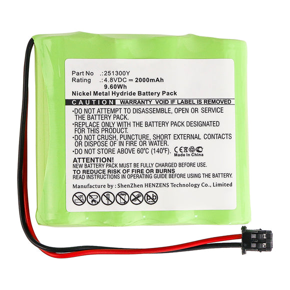 Batteries N Accessories BNA-WB-H14200 Equipment Battery - Ni-MH, 4.8V, 2000mAh, Ultra High Capacity - Replacement for YSI 251300Y Battery