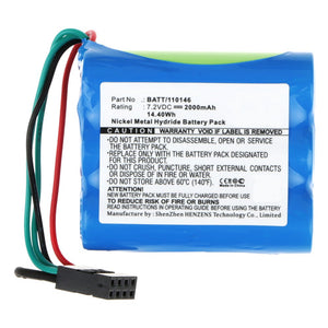 Batteries N Accessories BNA-WB-H9387 Medical Battery - Ni-MH, 7.2V, 2000mAh, Ultra High Capacity - Replacement for Drager BATT/110146 Battery
